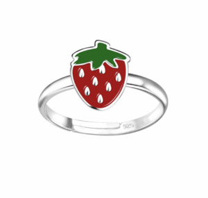 Детски сребърен пръстен Ягода  |  Детски бижута