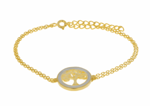 Двойна позлатена гривна „Дървото на живота“ с опал  |  Бижута