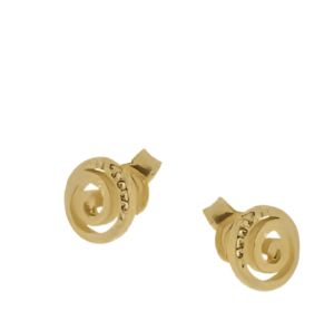 Елегантни позлатени обеци Кръгъл Меандър | HappyMarket.bg Елегантни позлатени обеци Кръгъл Меандър | Бижута