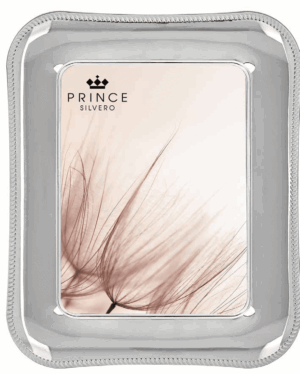 Комплект сребърни фото рамки с релефен заоблен контур 2 бр.,15х20 и 10х15см - Image 1