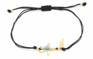 Гривна с позлатена костенурка с опал и крило 1 Гривна с позлатена костенурка с опъл и крило