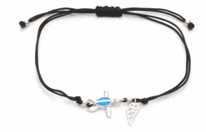 Гривна със сребърна костенурка с опал и крило - Image 1