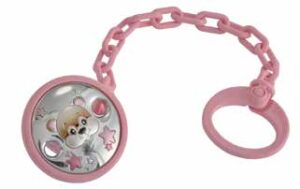 Клипс за биберон за момиче с мече  |  Бебешки аксесоари