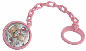 Клипс за биберон за момиче Мече  |  Бебешки аксесоари