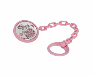 Клипс за биберон за момиче с конче  |  Бебешки аксесоари