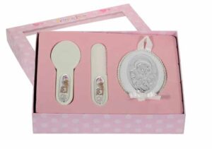 Комплект четка за коса, гебен и икона – подарък за новородено