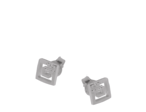 Малки сребърни обеци Меандър, S - Image 1