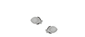 Малки сребърни обеци "Око" с опал, тип винт 1 Малки сребърни обеци "Око" с опал, тип винт - Image 1