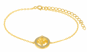 Нежна позлатена гривна „Дървото на живота“ с опал  |  Бижута