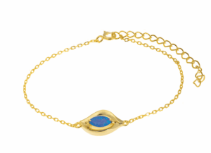 Нежна позлатена гривна с опал  |  Бижута