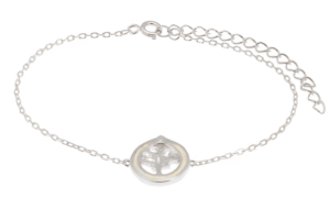 Нежна сребърна гривна "Дървото на живота" с опал - Image 1