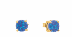 Нежни позлатени обеци от опал с винт | HappyMarket.bg Нежни позлатени обеци от опал с винт | Бижута