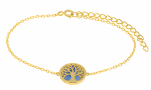 Позлатена сребърна гривна „Двървото на живота“ с опал | HappyMarket.bg Позлатена сребърна гривна „Двървото на живота“ с опал | Бижута