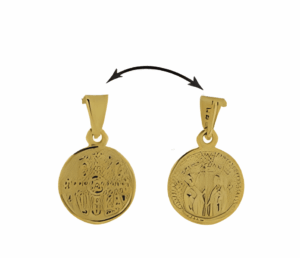 Позлатена сребърна висулка двустранна "Константин", S 1 Позлатена сребърна висулка двустранна "Константин", S - Image 1