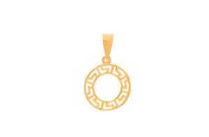 Позлатена сребърна висулка „Кръг“ с меандър | HappyMarket.bg Позлатена сребърна висулка „Кръг“ с меандър | Бижута