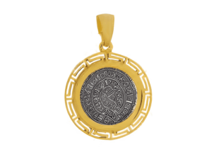 Позлатена сребърна висулка с Меандър и Фестос, M - Image 1