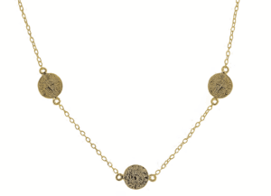 Позлатено колие с 3 диска Фестос  |  Бижута