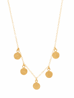 Позлатено колие с 5 висулки Фестос  |  Бижута