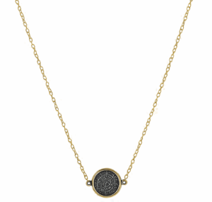 Позлатено колие с диск Фестос с черен център 1 Позлатено колие с диск Фестос с черен център - Image 1