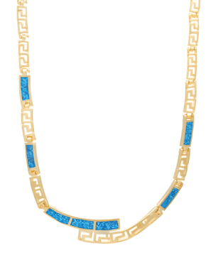 Позлатено сребърно колие „Докосване“ с опал | HappyMarket.bg Позлатено сребърно колие „Докосване“ с опал | Бижута