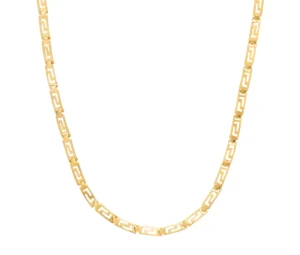 позлатено сребърно колие с меандър