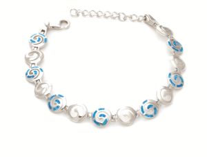 Раковини сребърна гривна с опал  |  Бижута