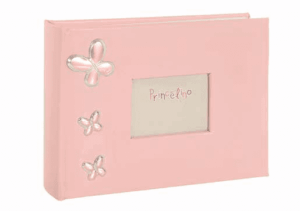Розов детски албум за снимки със сребърна рамка и декорация | HappyMarket.bg Розов детски албум за снимки със сребърна рамка и декорация | Детски албуми за снимки