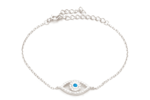 Сребърна гривна "Блестящо око" с опал - Image 1