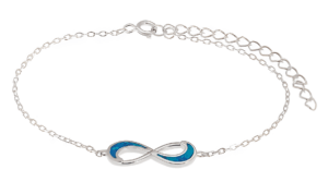 Сребърна гривна с опал „Безкрайност“  |  Бижута