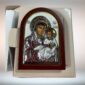 Сребърна икона с магнит Света Богородица Йерусалимска – малка православна икона 4x6 см