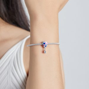 Сребърна висулка "Изискан балон с горещ въздух" - Image 3