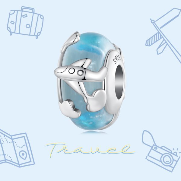 Сребърен талисман „Кацане на самолет“ | HappyMarket.bg Сребърен талисман „Кацане на самолет“ | Бижута тип Пандора