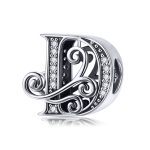 Сребърна висулка с монограм „Буква „C“  |  Бижута тип Пандора