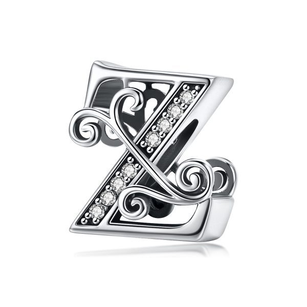Сребърна висулка с монограм „Буква „Z“ | HappyMarket.bg Сребърна висулка с монограм „Буква „Z“ | Бижута тип Пандора