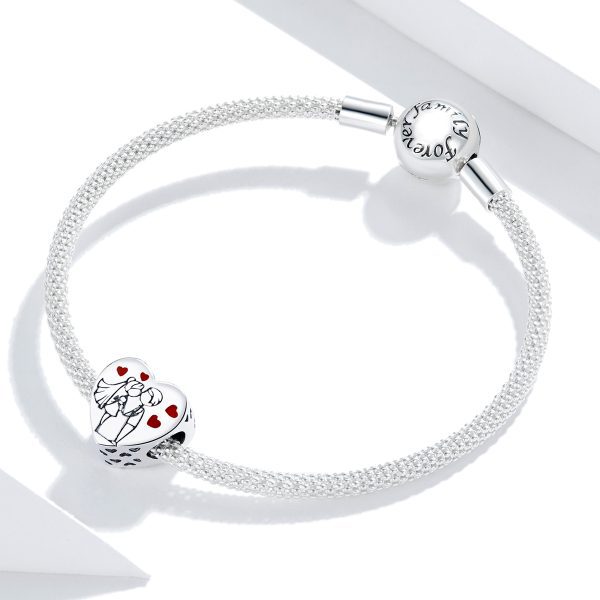 Сребърна висулка „Сребърна семейна двойка със сърца“ | HappyMarket.bg Сребърна висулка „Сребърна семейна двойка със сърца“ | Бижута тип Пандора