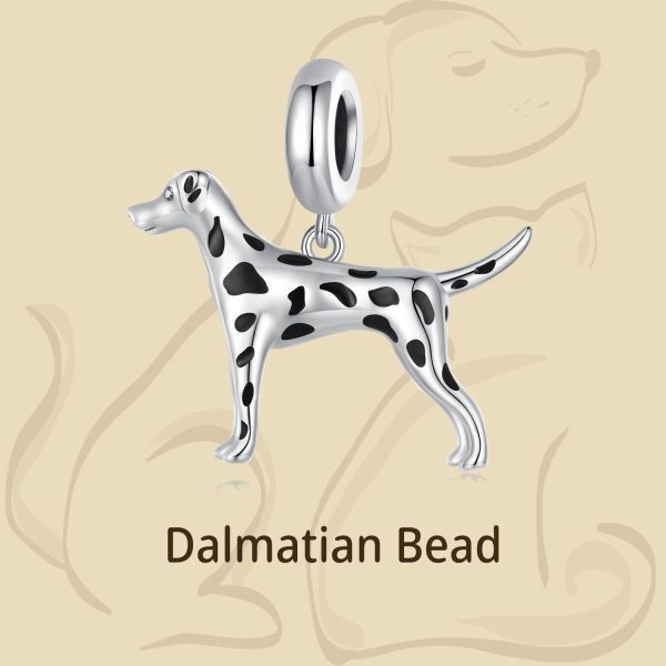 сребърна висулка талисман далматинец