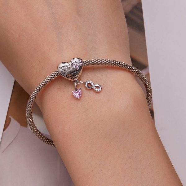 Сребърна висулка „Завинаги в моето сърце“ | HappyMarket.bg Сребърна висулка „Завинаги в моето сърце“ | Бижута тип Пандора