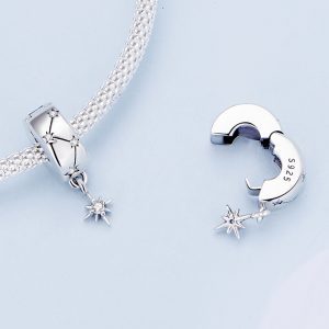 Сребърна висулка "Звездно избухване с кръгла закопчалка" - Image 3