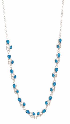 Сребърни капки колие с камъни от опал | HappyMarket.bg Сребърни капки колие с камъни от опал | Бижута