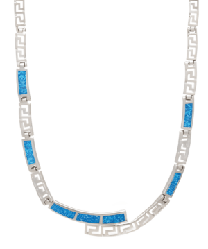 Сребърно колие „Докосване“ с опал | HappyMarket.bg Сребърно колие „Докосване“ с опал | Бижута