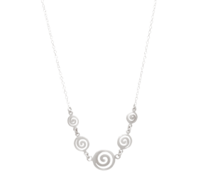 Сребърно колие с 5 спирали  |  Бижута