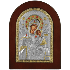 Сребърна икона на Богородица Непорочна(Амолинтос), 10x14см