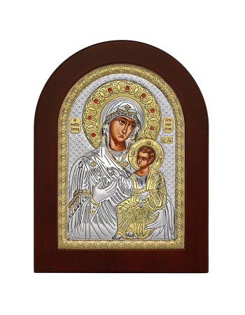 Сребърна икона на Света Богородица (Иверска), Портарица, Пазителка на портата, 15x21см