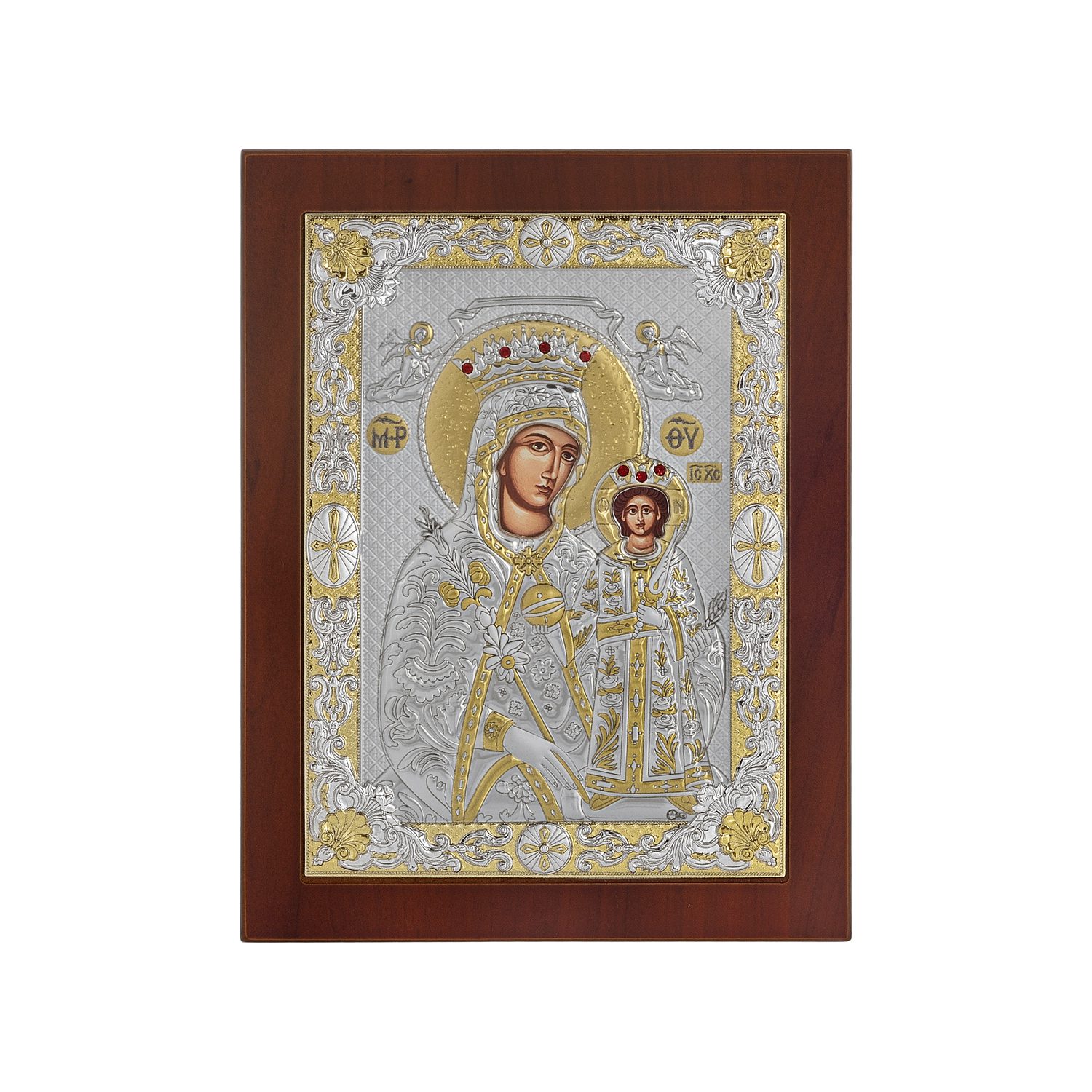 Сребърна икона Света Богородица от Радон в Амаранто, 20x26см