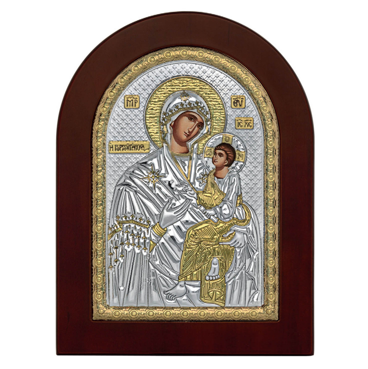Сребърна икона Богородица Скоропослушница, 10x14см