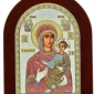 сребърна икона цветна Богородица