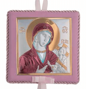 Музикална детска икона със Света Богородица и Христос за момиче