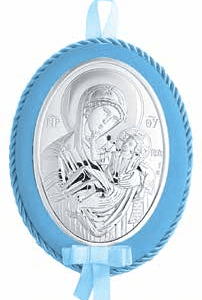 Сребърна музикална икона-талисман "Света Богородица"