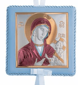 Музикална детска икона със Света Богородица и Христос за момче