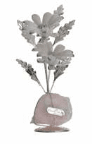 Сребърна декоративна фигура във формата на цветя